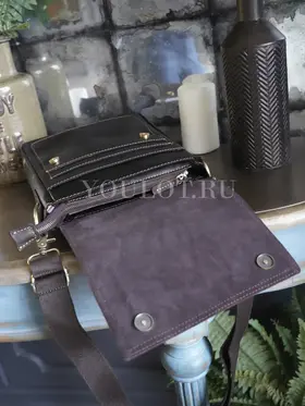 Сумка мужская через плечо Ruff Ryder 4473, барсетка большая из натуральной кожи