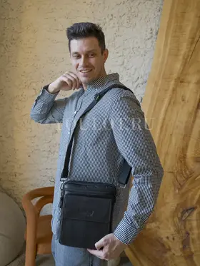 Сумка через плечо мужская кожаная натуральная Ryff Ryder 89062