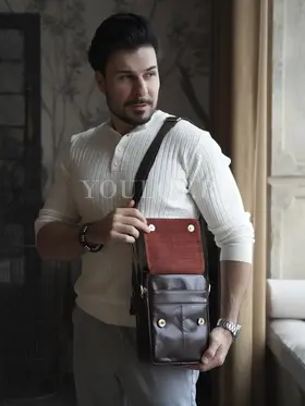 Сумка мужская Ryff Ryder 9069 кожаная на плечо для работы