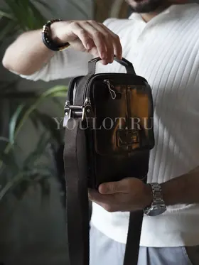 Сумка мужская Ryff Ryder 9069 кожаная на плечо для работы