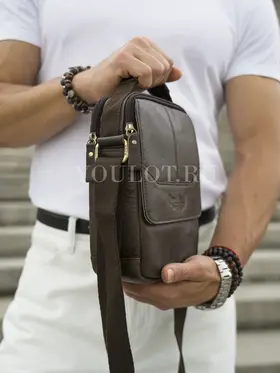 Мужская сумка через плечо из кожи в классическом стиле Ryff Ryder 9070-1