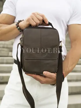 Мужская сумка через плечо из кожи в классическом стиле Ryff Ryder 9070-1
