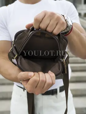 Мужская сумка через плечо из кожи в классическом стиле Ryff Ryder 9070-1