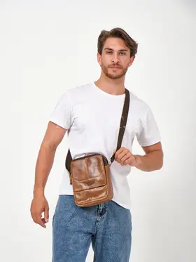 Сумка мужская кожаная для ношения через плечо Ryff Ryder 9070