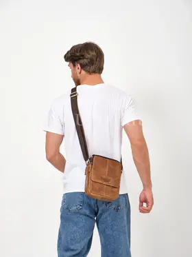 Сумка мужская кожаная для ношения через плечо Ryff Ryder 9070