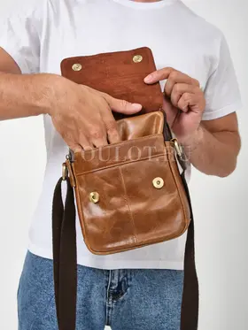 Сумка мужская кожаная для ношения через плечо Ryff Ryder 9070