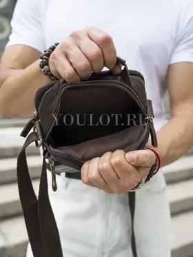 Мужская сумка через плечо из кожи Ruff Ryder 9071-1 для ежедневной носки