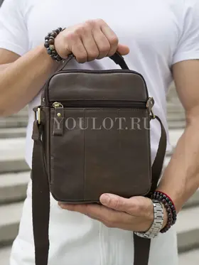 Мужская сумка через плечо из кожи Ruff Ryder 9071-1 для ежедневной носки