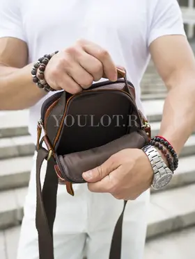 Мужская сумка через плечо из кожи Ryff Ryder 9072-1 классического дизайна