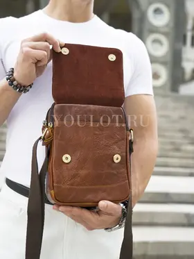 Мужская сумка через плечо из кожи Ryff Ryder 9072-1 классического дизайна