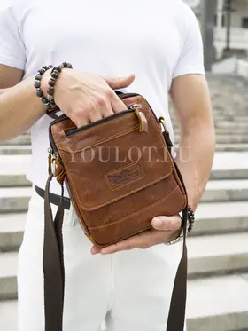 Мужская сумка через плечо из кожи Ryff Ryder 9072-1 классического дизайна