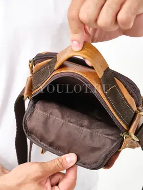 Кожаная сумка на плечо мужская повседневная Ruff Ryder 9072