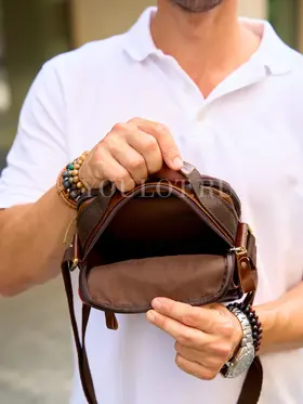 Сумка через плечо Ruff Ryder 9072, барсетка из натуральной кожи