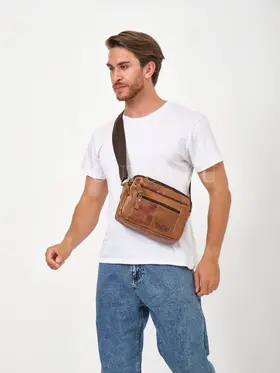 Мужская барсетка на плечо Ryff Ryder 9073 из кожи для города