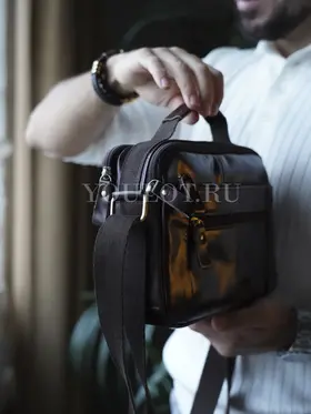 Мужская кожаная барсетка Ryff Ryder 9073 через плечо для города