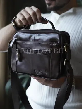 Мужская кожаная барсетка Ryff Ryder 9073 через плечо для города