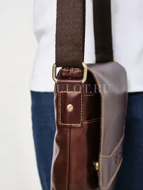 Кожаная сумка через плечо мужская офисная Ryff Ryder 9118