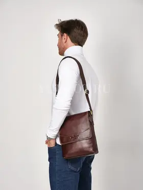 Кожаная сумка через плечо мужская офисная Ryff Ryder 9118