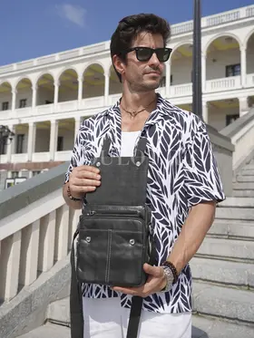 Сумка мужская на плечо из натуральной кожи Ryff Ryder 9153-1