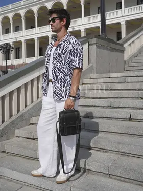 Сумка мужская на плечо из натуральной кожи Ryff Ryder 9153-1