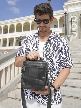 Сумка мужская на плечо из натуральной кожи Ryff Ryder 9153-1