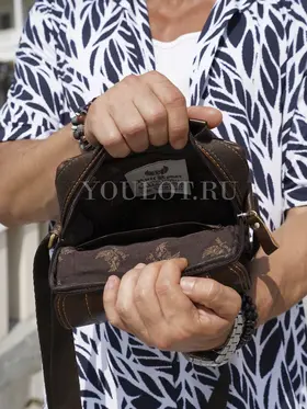 Сумка мужская на плечо из натуральной кожи Ryff Ryder 9153