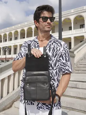 Сумка мужская кросс-боди из натуральной кожи Ryff Ryder 9154-1