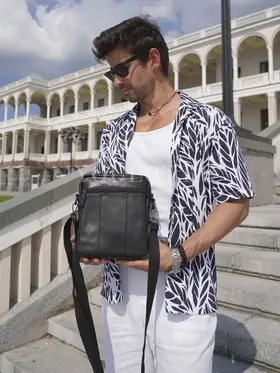 Сумка мужская кросс-боди из натуральной кожи Ryff Ryder 9154-1