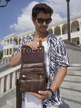 Сумка мужская кросс-боди из натуральной кожи Ryff Ryder 9154