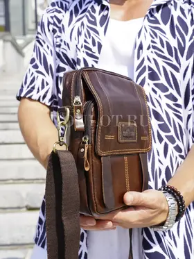 Сумка мужская кросс-боди из натуральной кожи Ryff Ryder 9154