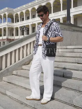 Сумка мужская через плечо из натуральной кожи Ryff Ryder 9156-1 черная