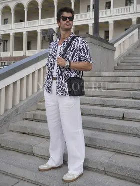 Сумка мужская через плечо кожаная Ryff Ryder 9157-1 черная