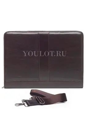 Папка-портфель Briefcase 2882-15 BROWN коричневого цвета кожаная