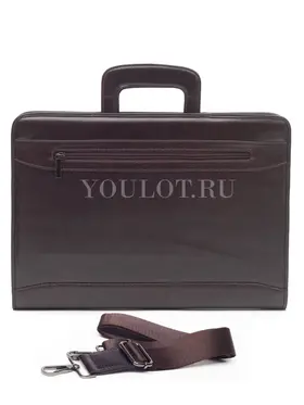 Папка-портфель Briefcase 2882-15 BROWN коричневого цвета кожаная