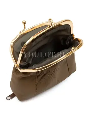 Кошелек женский кожаный с минималистичным дизайном Briefcase 391244/0 бежевый