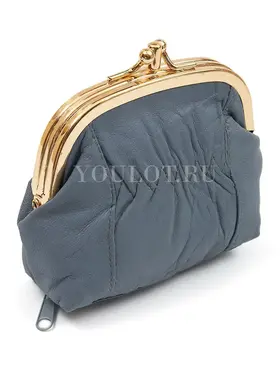 Женский мини-кошелек для повседневного использования Briefcase 391245/0 из кожи голубой