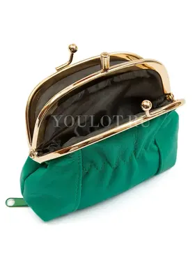 Кожаный кошелек для женщин на защелке Briefcase 391246/0 бирюзовый