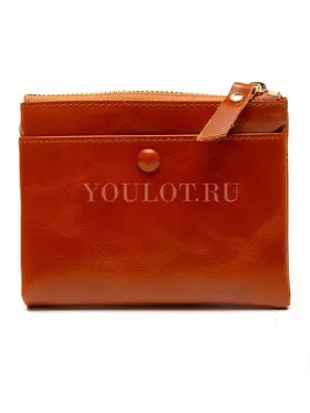 Маленький кошелек женский Briefcase 6019 кожаный светло-коричневый