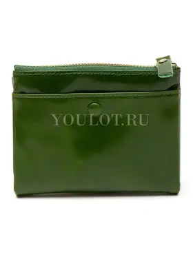 Маленький кошелек женский Briefcase 6019 кожаный зеленый
