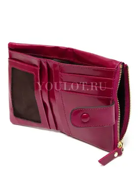 Маленький кошелек женский Briefcase 6019 кожаный розовый