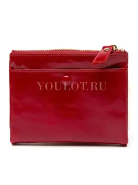 Маленький кошелек женский Briefcase 6019 кожаный красный