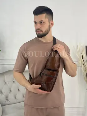 Сумка на плечо мужская из натуральной кожи Briefcase 6023#