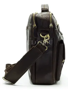 Мужской кожаный портфель Briefcase 7120# с плечевым ремнем