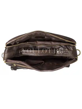 Мужской кожаный портфель Briefcase 7120# с плечевым ремнем