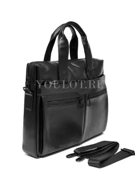 Портфель ​мужской Briefcase 8658-5# Black для ноутбука и документов из искусственной кожи
