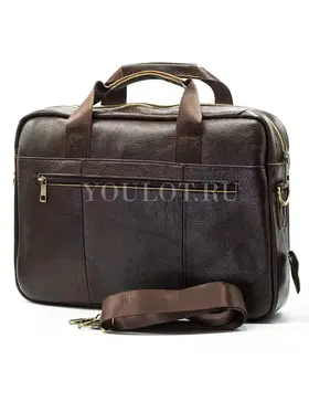 Мужской кожаный портфель Briefcase 9035 Coffee для документов и ноутбука