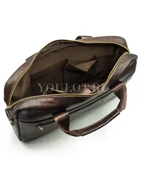 Мужской кожаный портфель Briefcase 9035 Coffee для документов и ноутбука