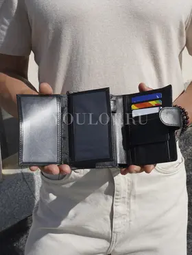 Мужское портмоне Briefcase 9050 BL из натуральной кожи