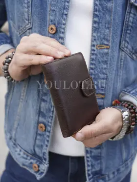 Портмоне мужское для денег и карт кожаное Briefcase 9050 BR