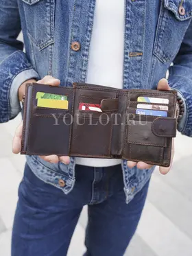 Портмоне мужское для денег и карт кожаное Briefcase 9050 BR